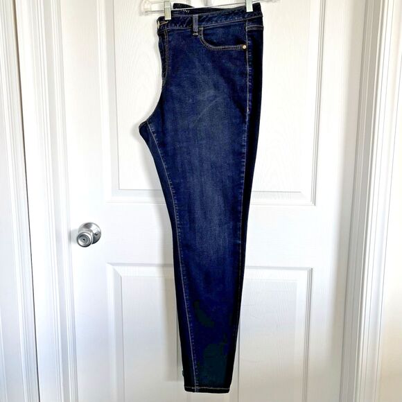 Lane Bryant GENIUS FIT Skinny Ankle Jeans, Size 18 (39x31) Dark Wash, Exc. Cond. - Picture 4 of 15
